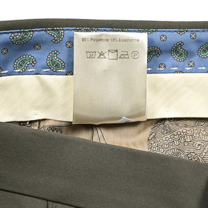 BERWICH "SC SLIM" ストレッチナイロン ノータックパンツ カーキグリーン(army) 46 | GUARDAROBA MILANO OFFICIAL STORE