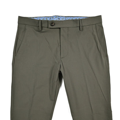 BERWICH "SC SLIM" ストレッチナイロン ノータックパンツ カーキグリーン(army) 46 | GUARDAROBA MILANO OFFICIAL STORE