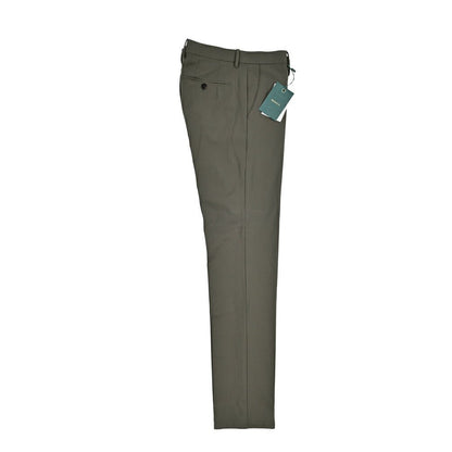 BERWICH "SC SLIM" ストレッチナイロン ノータックパンツ カーキグリーン(army) 46 | GUARDAROBA MILANO OFFICIAL STORE