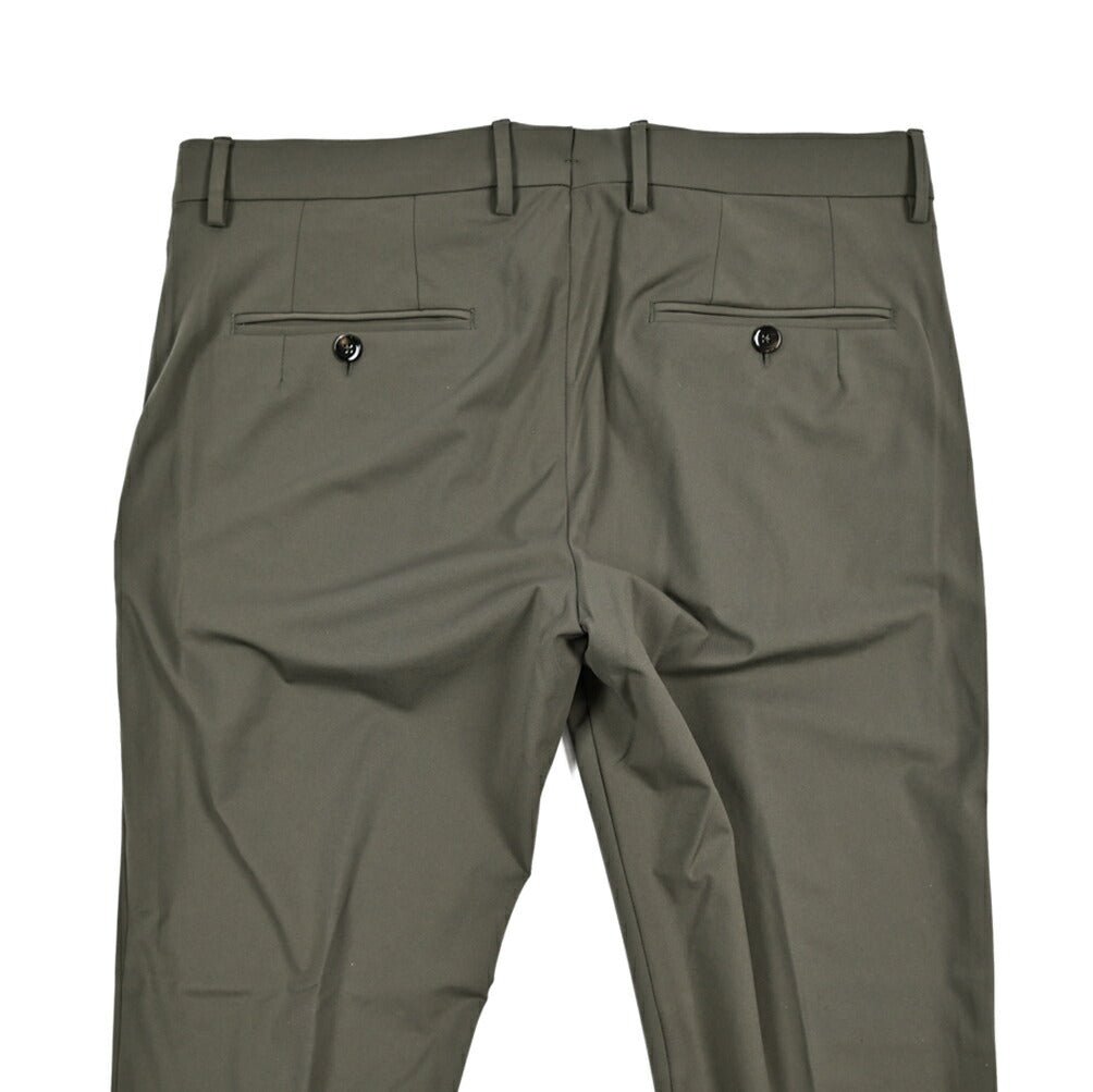 BERWICH "SC SLIM" ストレッチナイロン ノータックパンツ カーキグリーン(army) 46 | GUARDAROBA MILANO OFFICIAL STORE