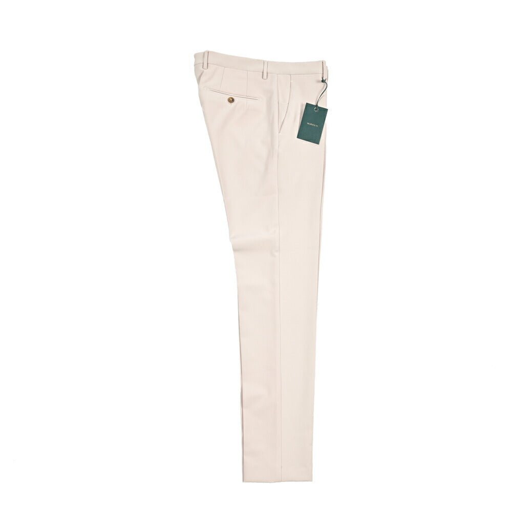 BERWICH "SC SLIM" スラックス ノータック パンツ ポリエステル ストレッチ オフホワイト(cream) 46 | GUARDAROBA MILANO OFFICIAL STORE