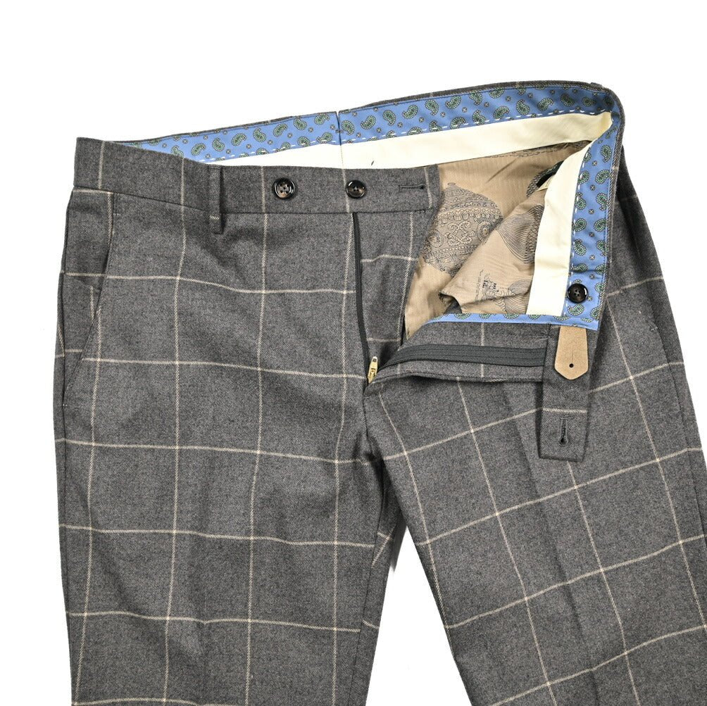 BERWICH “SC SLIM” ストレッチコットン ノータックパンツ グレー(grey) 46 | GUARDAROBA MILANO OFFICIAL STORE