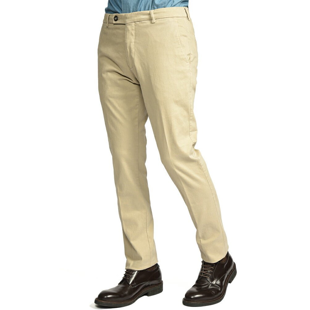 BERWICH "SC SLIM - GD" ストレッチコットンチノ ノータックパンツ ベージュ(beige) 46 | GUARDAROBA MILANO OFFICIAL STORE
