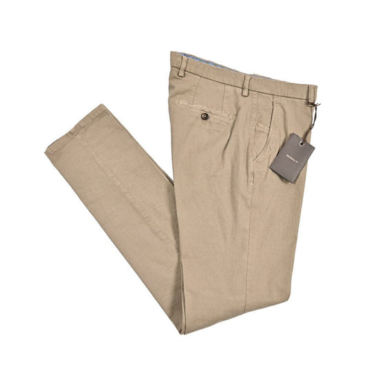 BERWICH "SC SLIM - GD" ストレッチコットンチノ ノータックパンツ ブラウン(noce) 46 | GUARDAROBA MILANO OFFICIAL STORE