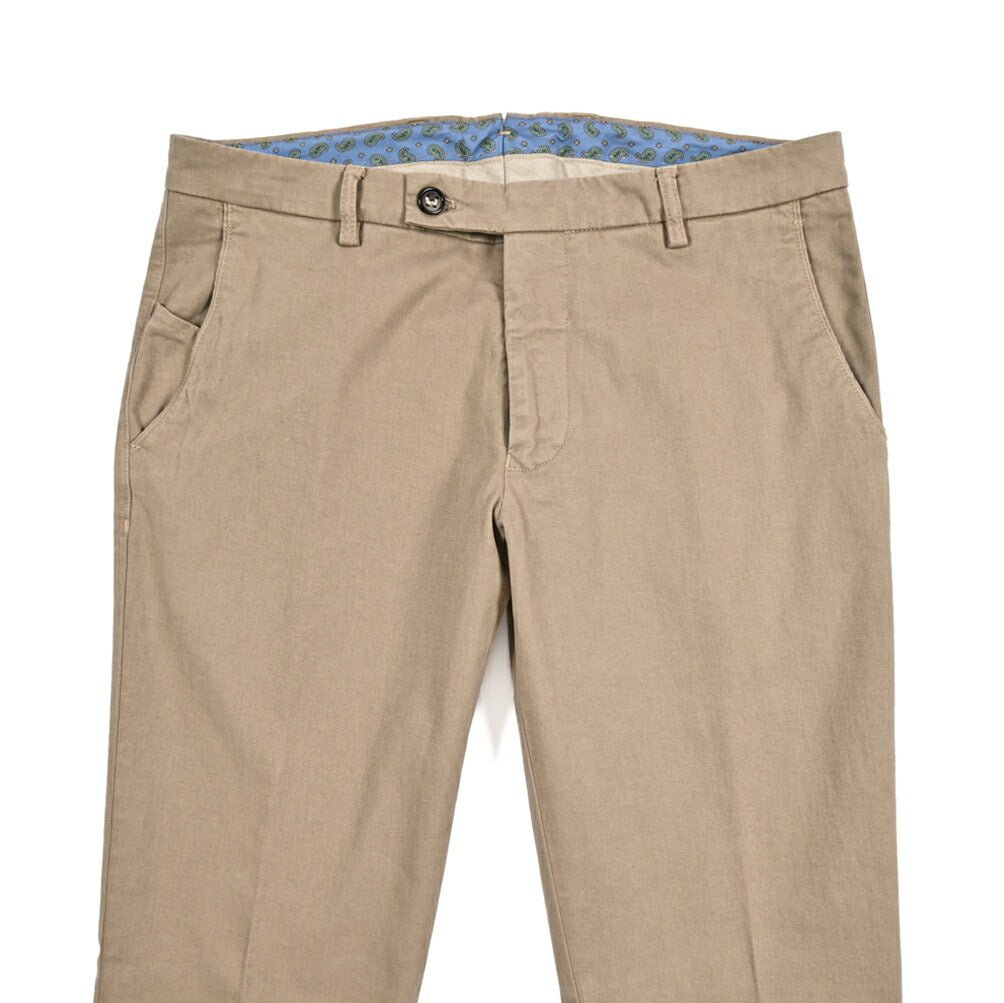 BERWICH "SC SLIM - GD" ストレッチコットンチノ ノータックパンツ ブラウン(noce) 46 | GUARDAROBA MILANO OFFICIAL STORE