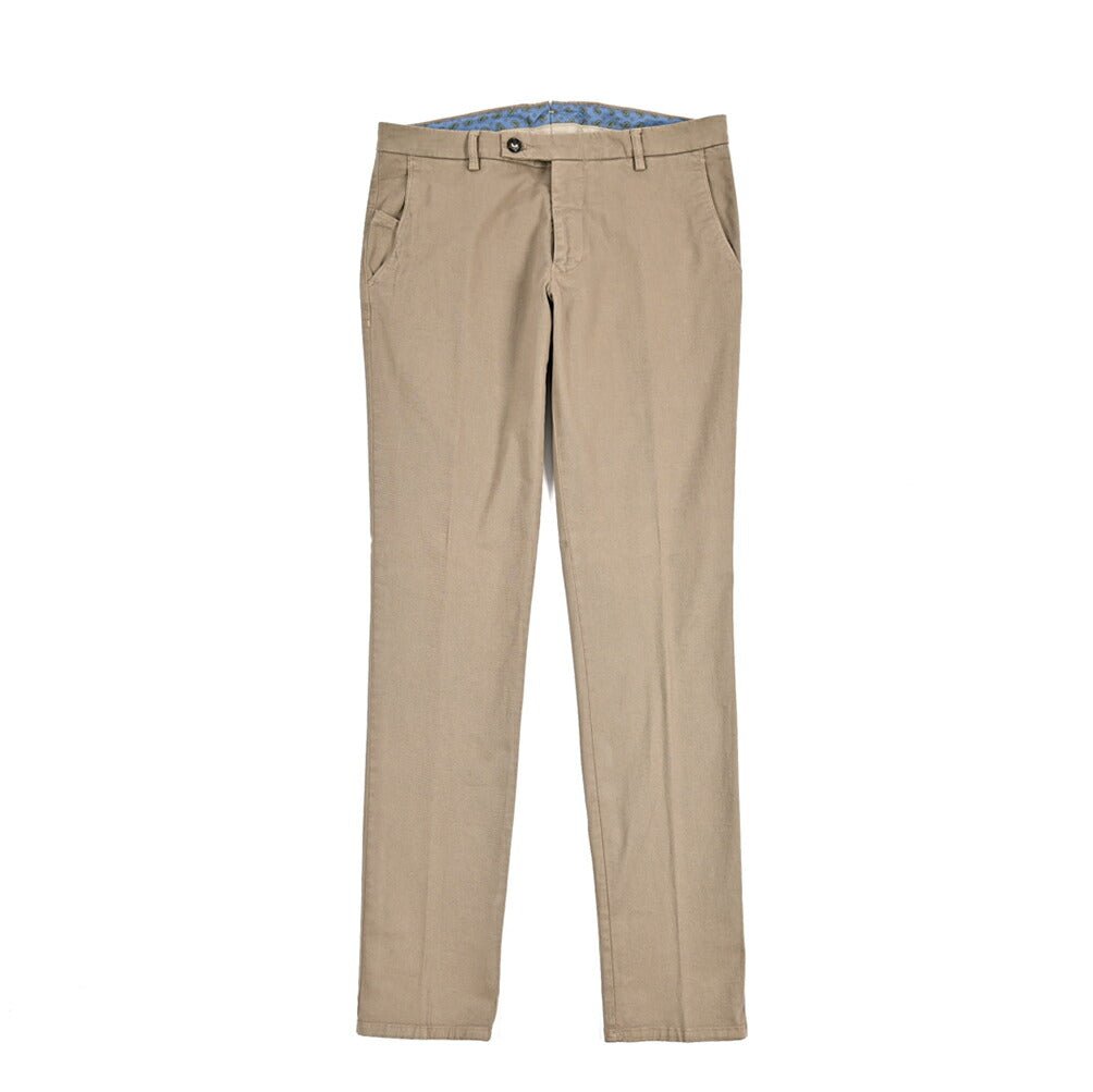BERWICH "SC SLIM - GD" ストレッチコットンチノ ノータックパンツ ブラウン(noce) 46 | GUARDAROBA MILANO OFFICIAL STORE