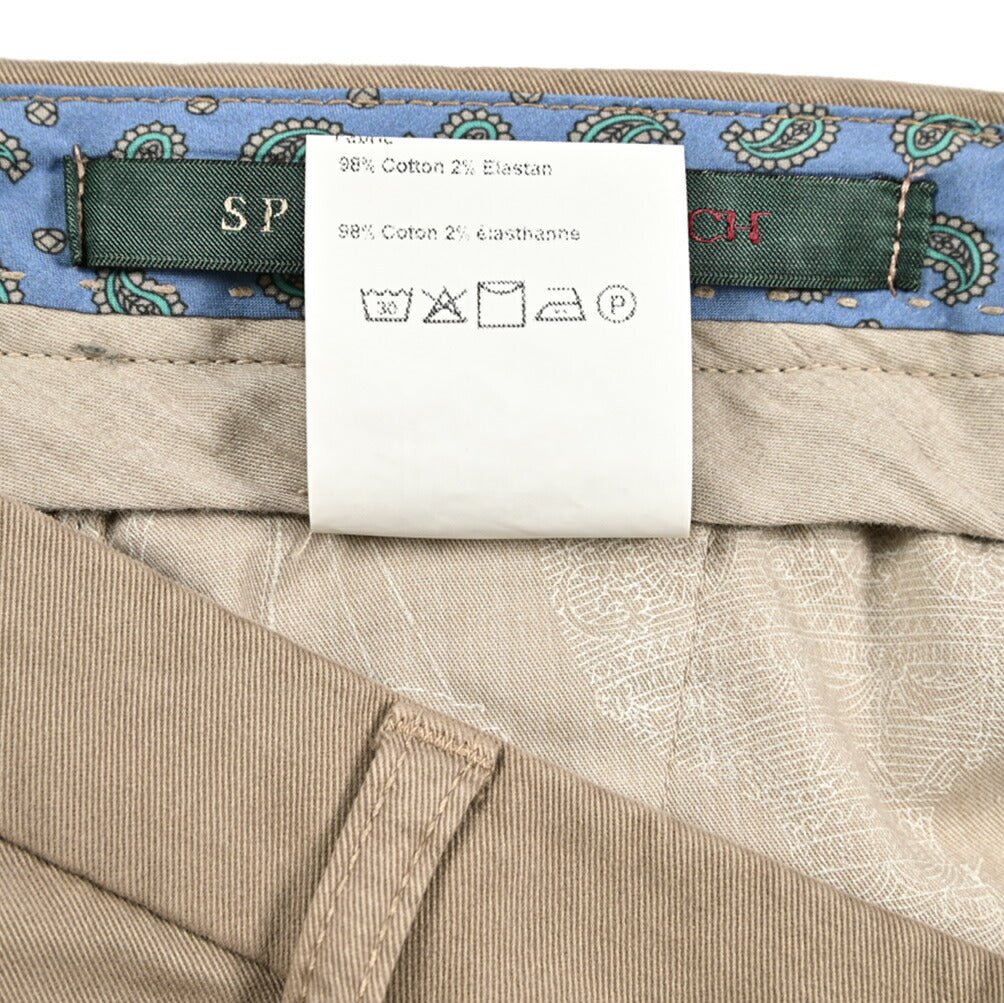 BERWICH "SC SLIM - GD" ストレッチコットンチノ ノータックパンツ ブラウン(noce) 46 | GUARDAROBA MILANO OFFICIAL STORE