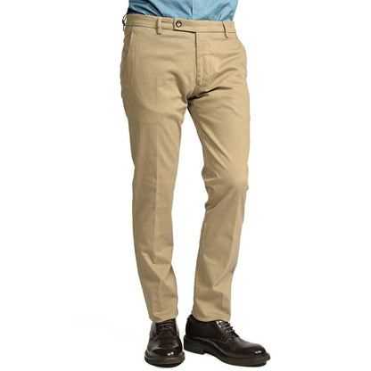 BERWICH "SC SLIM - GD" ストレッチコットンチノ ノータックパンツ ブラウン(noce) 46 | GUARDAROBA MILANO OFFICIAL STORE