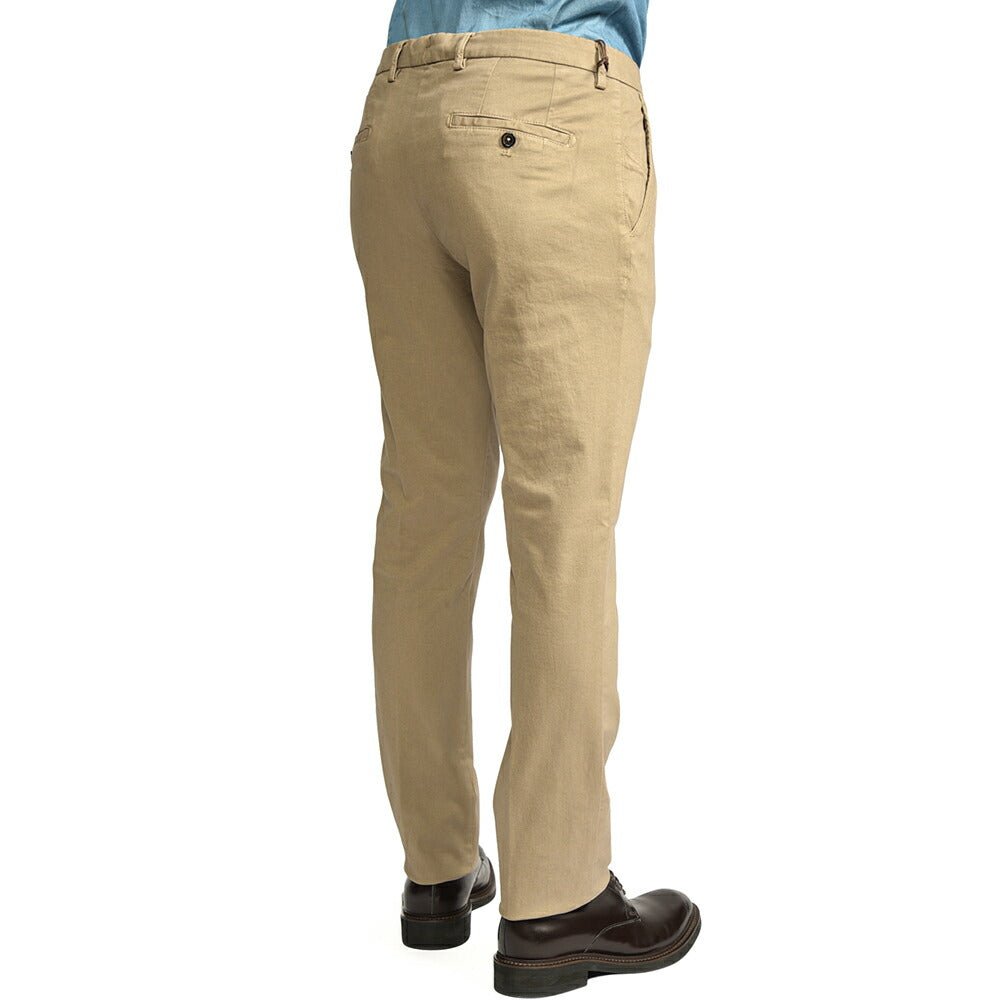 BERWICH "SC SLIM - GD" ストレッチコットンチノ ノータックパンツ ブラウン(noce) 46 | GUARDAROBA MILANO OFFICIAL STORE