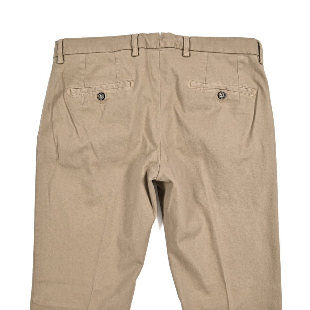 BERWICH "SC SLIM - GD" ストレッチコットンチノ ノータックパンツ ブラウン(noce) 46 | GUARDAROBA MILANO OFFICIAL STORE