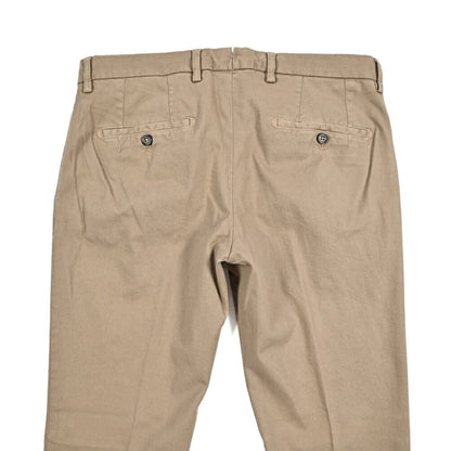 BERWICH "SC SLIM - GD" ストレッチコットンチノ ノータックパンツ ブラウン(noce) 46 | GUARDAROBA MILANO OFFICIAL STORE