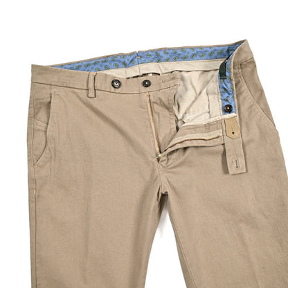 BERWICH "SC SLIM - GD" ストレッチコットンチノ ノータックパンツ ブラウン(noce) 46 | GUARDAROBA MILANO OFFICIAL STORE