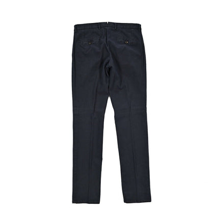 BERWICH “SC SLIM - GD” ストレッチコットン ノータックチノパンツ ネイビー(navy) 46 | GUARDAROBA MILANO OFFICIAL STORE