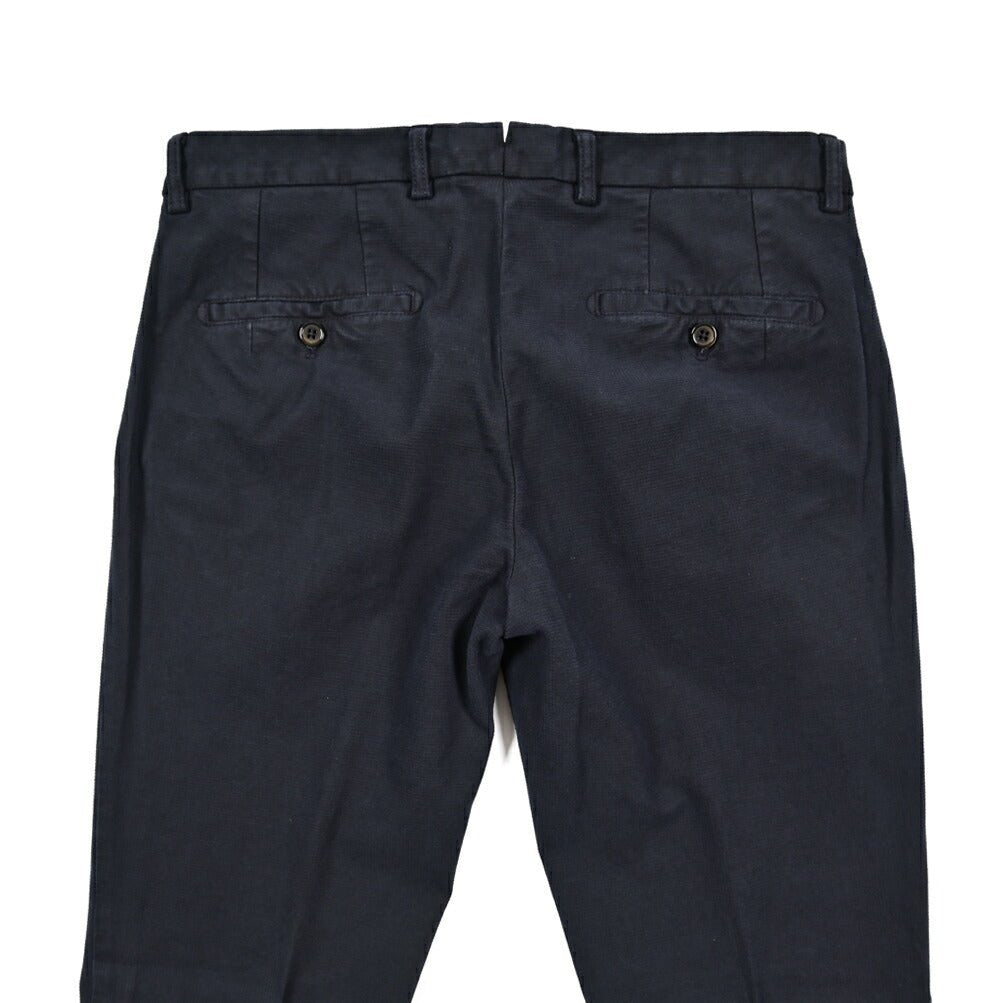 BERWICH “SC SLIM - GD” ストレッチコットン ノータックチノパンツ ネイビー(navy) 46 | GUARDAROBA MILANO OFFICIAL STORE