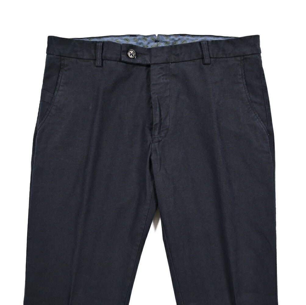 BERWICH “SC SLIM - GD” ストレッチコットン ノータックチノパンツ ネイビー(navy) 46 | GUARDAROBA MILANO OFFICIAL STORE