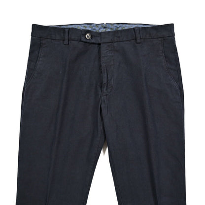BERWICH “SC SLIM - GD” ストレッチコットン ノータックチノパンツ ネイビー(navy) 46 | GUARDAROBA MILANO OFFICIAL STORE