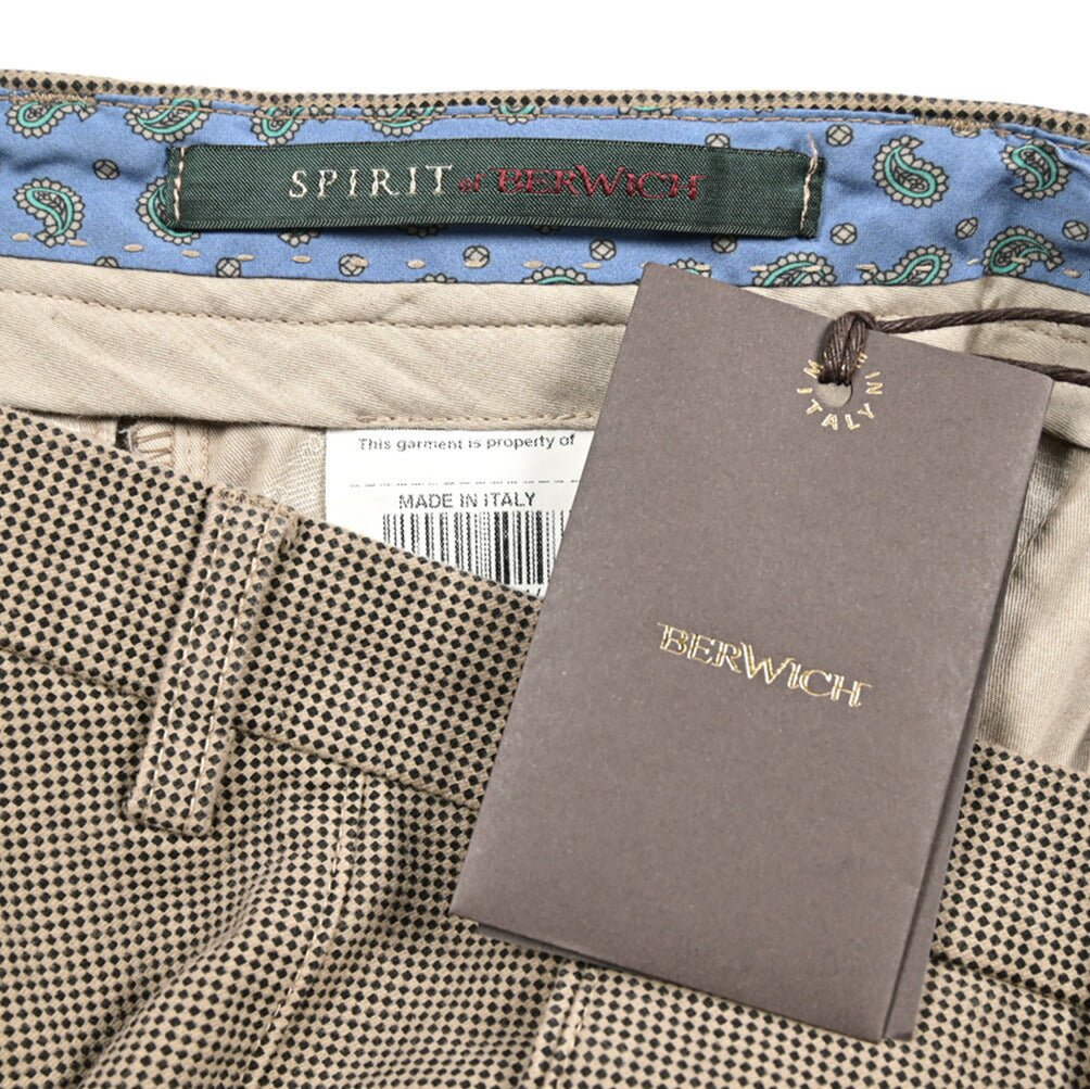 BERWICH “SC SLIM-GD” ストレッチコットン ノータックチノパンツ ベージュ(noce) 46 | GUARDAROBA MILANO OFFICIAL STORE
