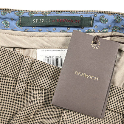 BERWICH “SC SLIM-GD” ストレッチコットン ノータックチノパンツ ベージュ(noce) 46 | GUARDAROBA MILANO OFFICIAL STORE