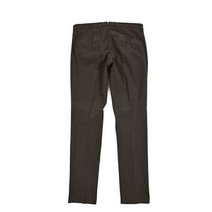 BERWICH “SC SLIM-GD” ストレッチコットン ノータックチノパンツ ブラウン(moro) 46 | GUARDAROBA MILANO OFFICIAL STORE