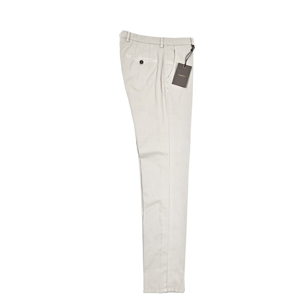 BERWICH “SC SLIM - GD” ストレッチコットン ノータックチノパンツ グレージュ(pomice) 46 | GUARDAROBA MILANO OFFICIAL STORE