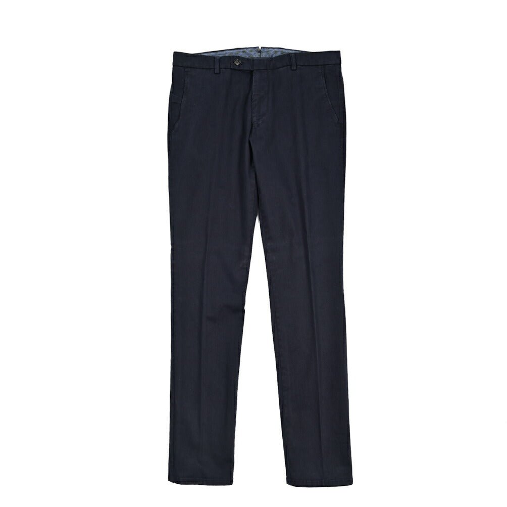 BERWICH “SC SLIM - GD” ストレッチコットン ノータックチノパンツ ネイビー(navy) 46 | GUARDAROBA MILANO OFFICIAL STORE