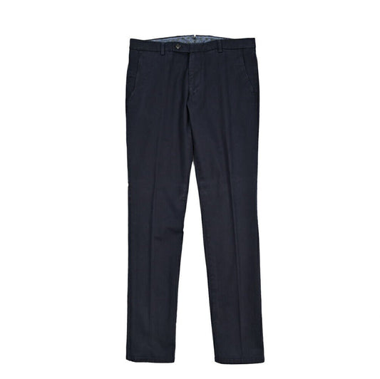 BERWICH “SC SLIM - GD” ストレッチコットン ノータックチノパンツ ネイビー(navy) 46 | GUARDAROBA MILANO OFFICIAL STORE