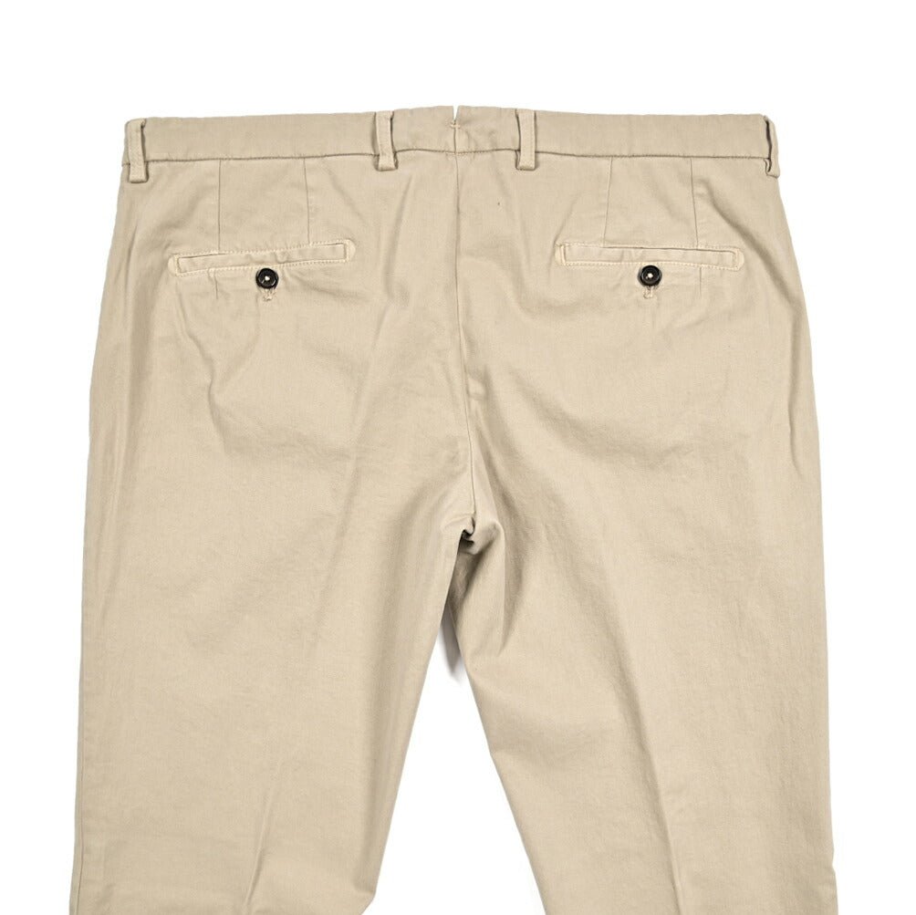 BERWICH “SC SLIM - GD” ストレッチコットン ノータックチノパンツ ベージュ(beige) 54 | GUARDAROBA MILANO OFFICIAL STORE