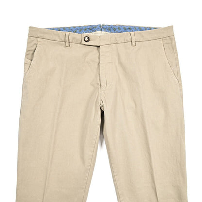 BERWICH “SC SLIM - GD” ストレッチコットン ノータックチノパンツ ベージュ(beige) 54 | GUARDAROBA MILANO OFFICIAL STORE