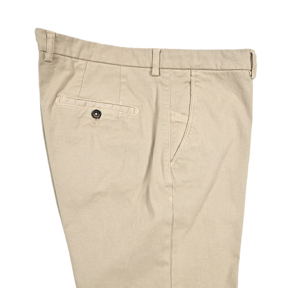 BERWICH “SC SLIM - GD” ストレッチコットン ノータックチノパンツ ベージュ(beige) 54 | GUARDAROBA MILANO OFFICIAL STORE
