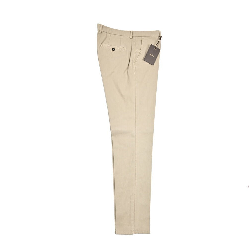 BERWICH “SC SLIM - GD” ストレッチコットン ノータックチノパンツ ベージュ(beige) 54 | GUARDAROBA MILANO OFFICIAL STORE