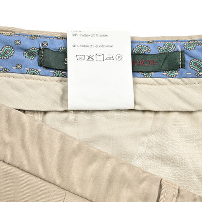 BERWICH “SC SLIM - GD” ストレッチコットン ノータックチノパンツ ベージュ(beige) 54 | GUARDAROBA MILANO OFFICIAL STORE