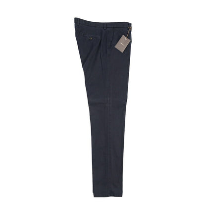BERWICH “SC SLIM-GD” ストレッチコットン ノータックチノパンツ ネイビー(navy) 54 | GUARDAROBA MILANO OFFICIAL STORE