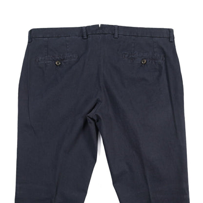 BERWICH “SC SLIM-GD” ストレッチコットン ノータックチノパンツ ネイビー(navy) 54 | GUARDAROBA MILANO OFFICIAL STORE
