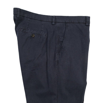 BERWICH “SC SLIM-GD” ストレッチコットン ノータックチノパンツ ネイビー(navy) 54 | GUARDAROBA MILANO OFFICIAL STORE