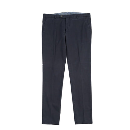 BERWICH “SC SLIM-GD” ストレッチコットン ノータックチノパンツ ネイビー(navy) 54 | GUARDAROBA MILANO OFFICIAL STORE
