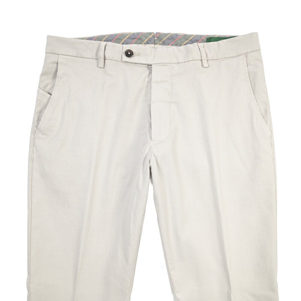 BERWICH “SC SLIM-GD” ストレッチコットン ノータックチノパンツ グレー(pomice008) 46 | GUARDAROBA MILANO OFFICIAL STORE