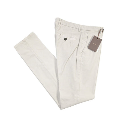 BERWICH “SC SLIM-GD” ストレッチコットン ノータックチノパンツ グレー(pomice008) 46 | GUARDAROBA MILANO OFFICIAL STORE