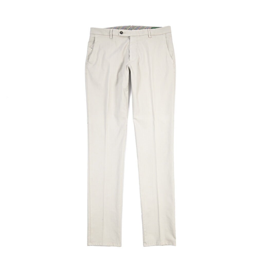 BERWICH “SC SLIM-GD” ストレッチコットン ノータックチノパンツ グレー(pomice008) 46 | GUARDAROBA MILANO OFFICIAL STORE
