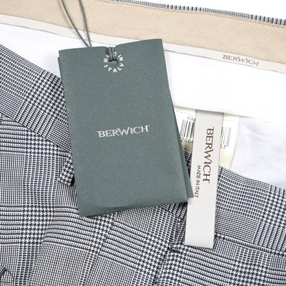 BERWICH “SC/1” コットン混ウール ノータックパンツ ブルーグレー(blue) 48 | GUARDAROBA MILANO OFFICIAL STORE