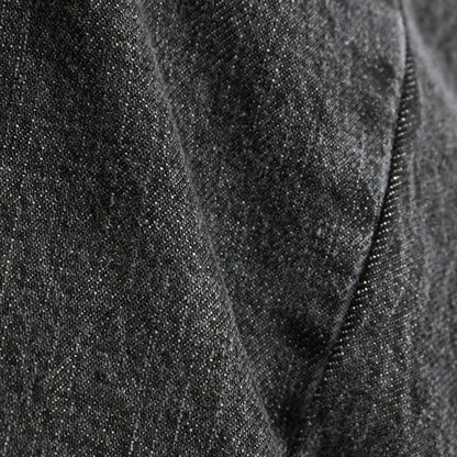 BERWICH "SCOTCH" コットン100% ツータック デニムスラックス / デニスラ ブラック(black denim) 44 | GUARDAROBA MILANO OFFICIAL STORE
