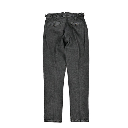 BERWICH "SCOTCH" コットン100% ツータック デニムスラックス / デニスラ ブラック(black denim) 44 | GUARDAROBA MILANO OFFICIAL STORE