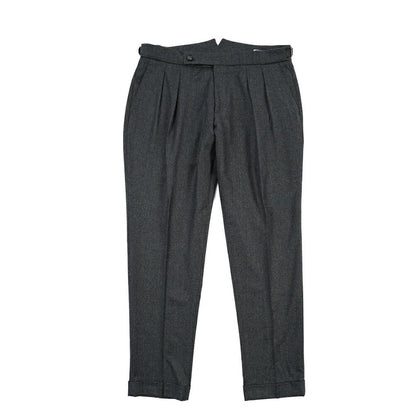 BERWICH “SCOTCH” ヴァージンウール100% ツータックスラックス ダークグレー(smoke) 50 | GUARDAROBA MILANO OFFICIAL STORE
