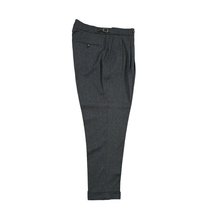 BERWICH “SCOTCH” ヴァージンウール100% ツータックスラックス ダークグレー(smoke) 50 | GUARDAROBA MILANO OFFICIAL STORE