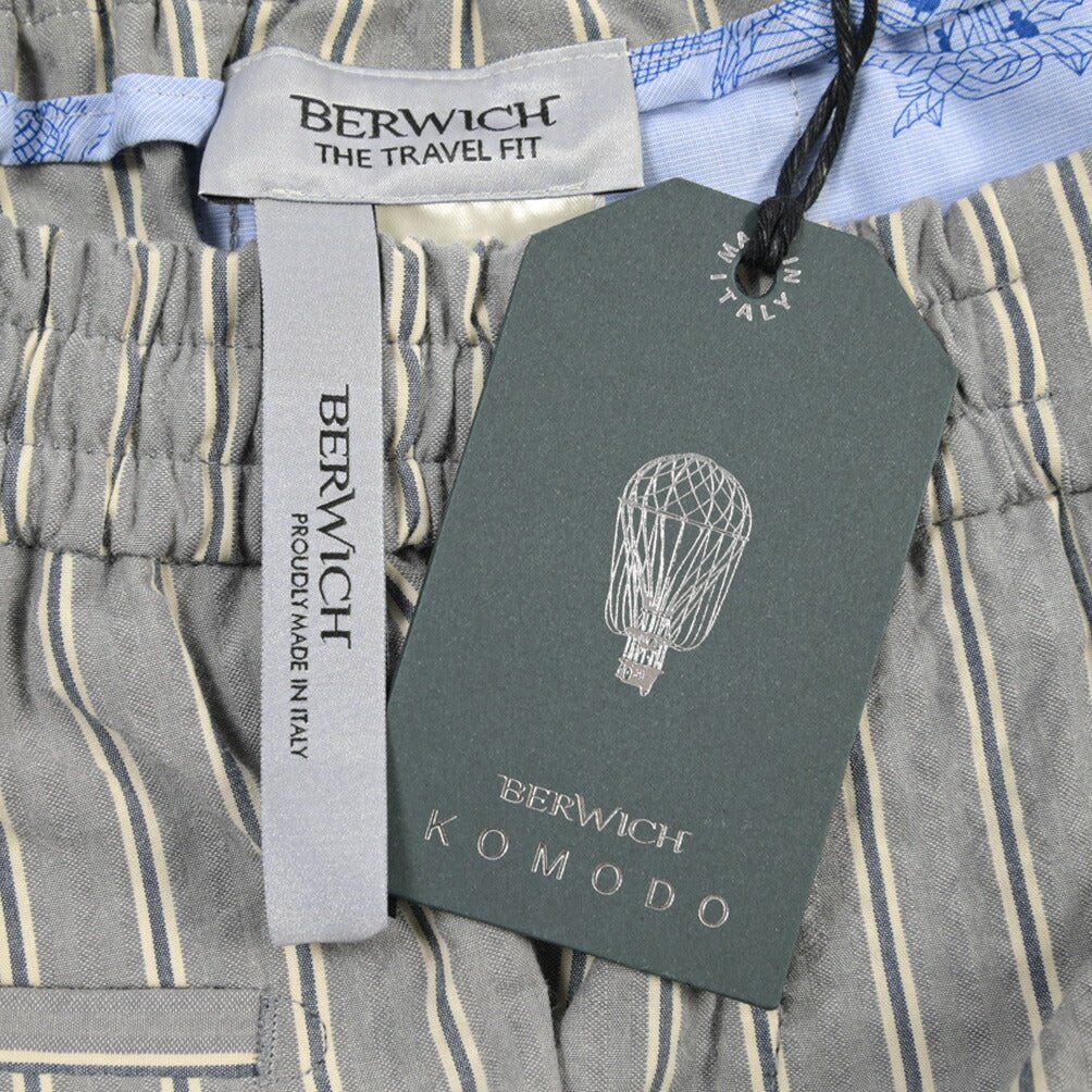 BERWICH “SHORT SPIAGGIA” コットン100% ノータックショーツ グレー(grey) 46 | GUARDAROBA MILANO OFFICIAL STORE