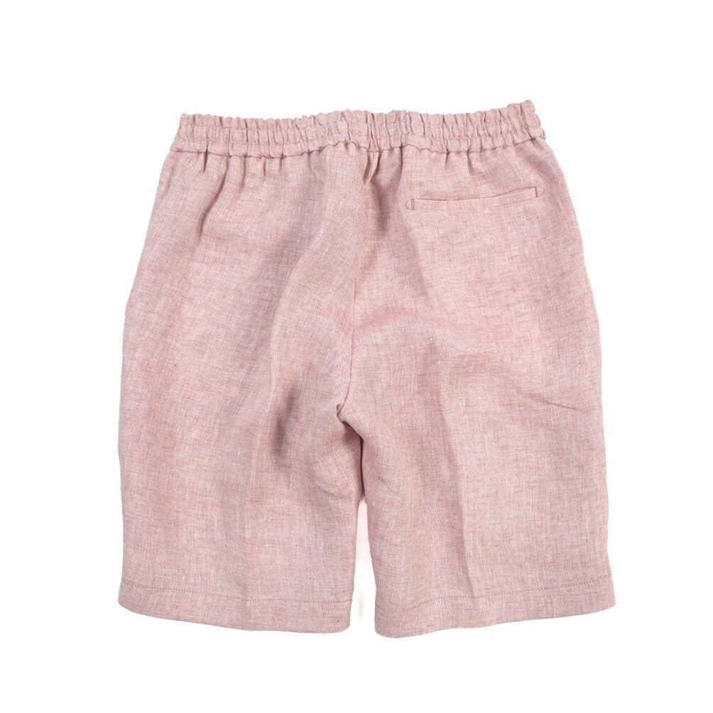 BERWICH “SHORT SPIAGGIA” リネン100% ノータックショーツ ピンク(rose) 46 | GUARDAROBA MILANO OFFICIAL STORE