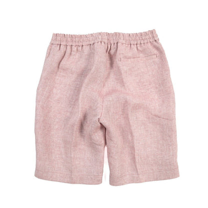 BERWICH “SHORT SPIAGGIA” リネン100% ノータックショーツ ピンク(rose) 46 | GUARDAROBA MILANO OFFICIAL STORE