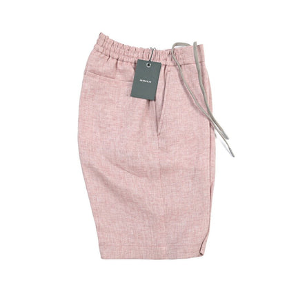 BERWICH “SHORT SPIAGGIA” リネン100% ノータックショーツ ピンク(rose) 46 | GUARDAROBA MILANO OFFICIAL STORE