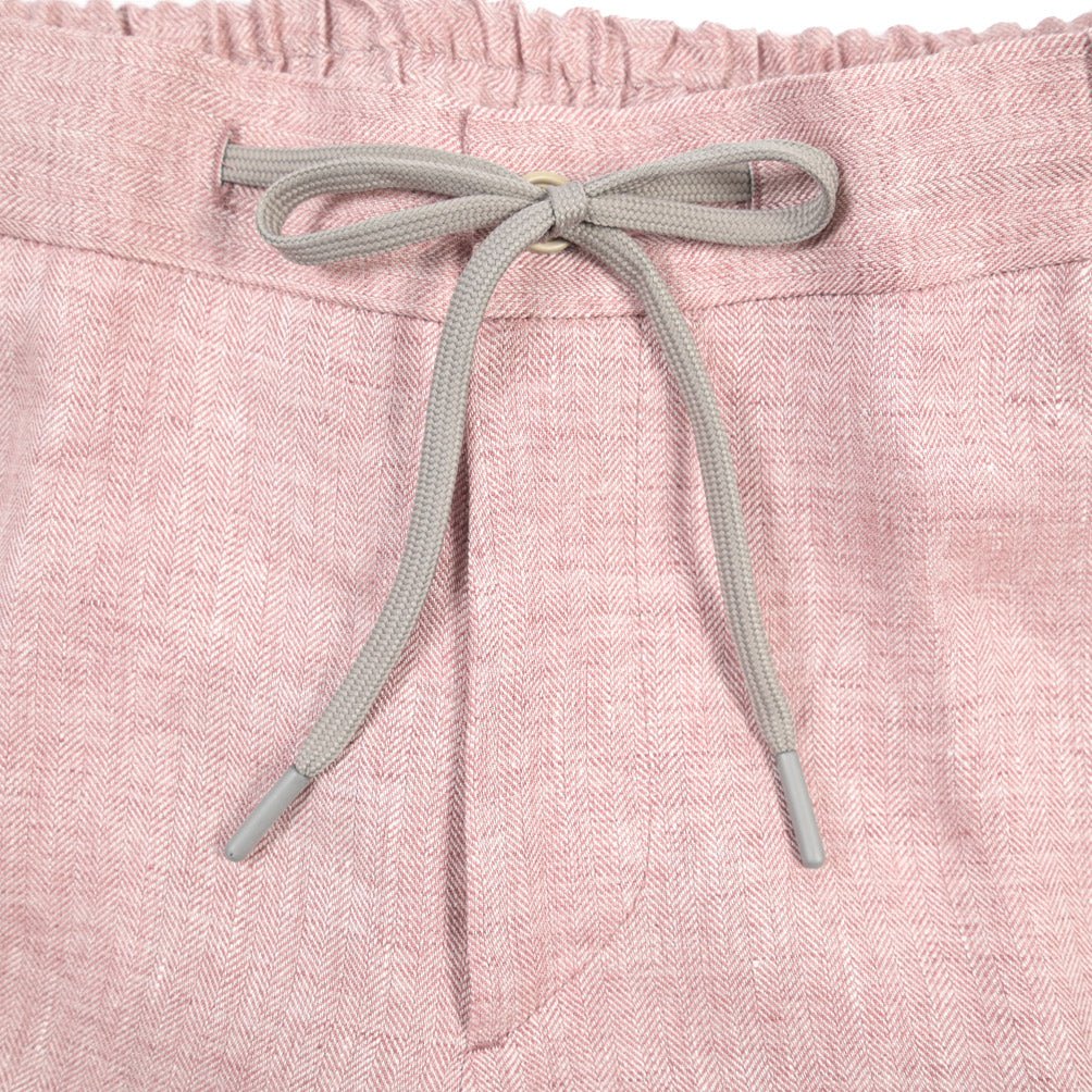 BERWICH “SHORT SPIAGGIA” リネン100% ノータックショーツ ピンク(rose) 46 | GUARDAROBA MILANO OFFICIAL STORE
