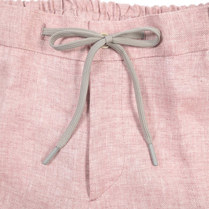 BERWICH “SHORT SPIAGGIA” リネン100% ノータックショーツ ピンク(rose) 46 | GUARDAROBA MILANO OFFICIAL STORE