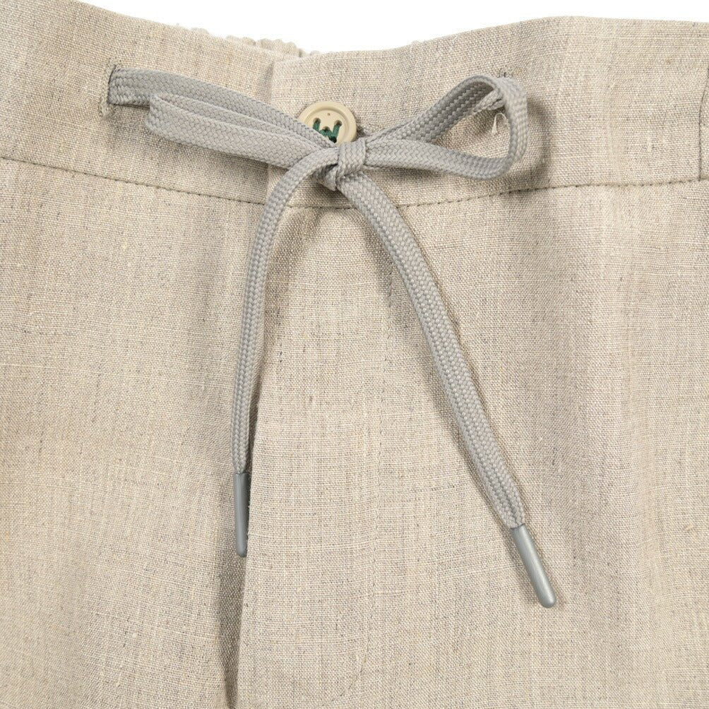 BERWICH “SHORT SPIAGGIA” ヘンプ100% ノータックショーツ ベージュ(desert) 48 | GUARDAROBA MILANO OFFICIAL STORE